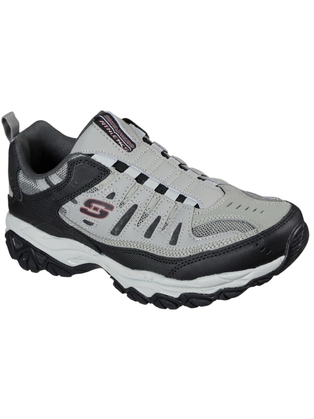 Skechers Sport Mens Afterburn Gray & Black Trail Sneaker Size 9.5